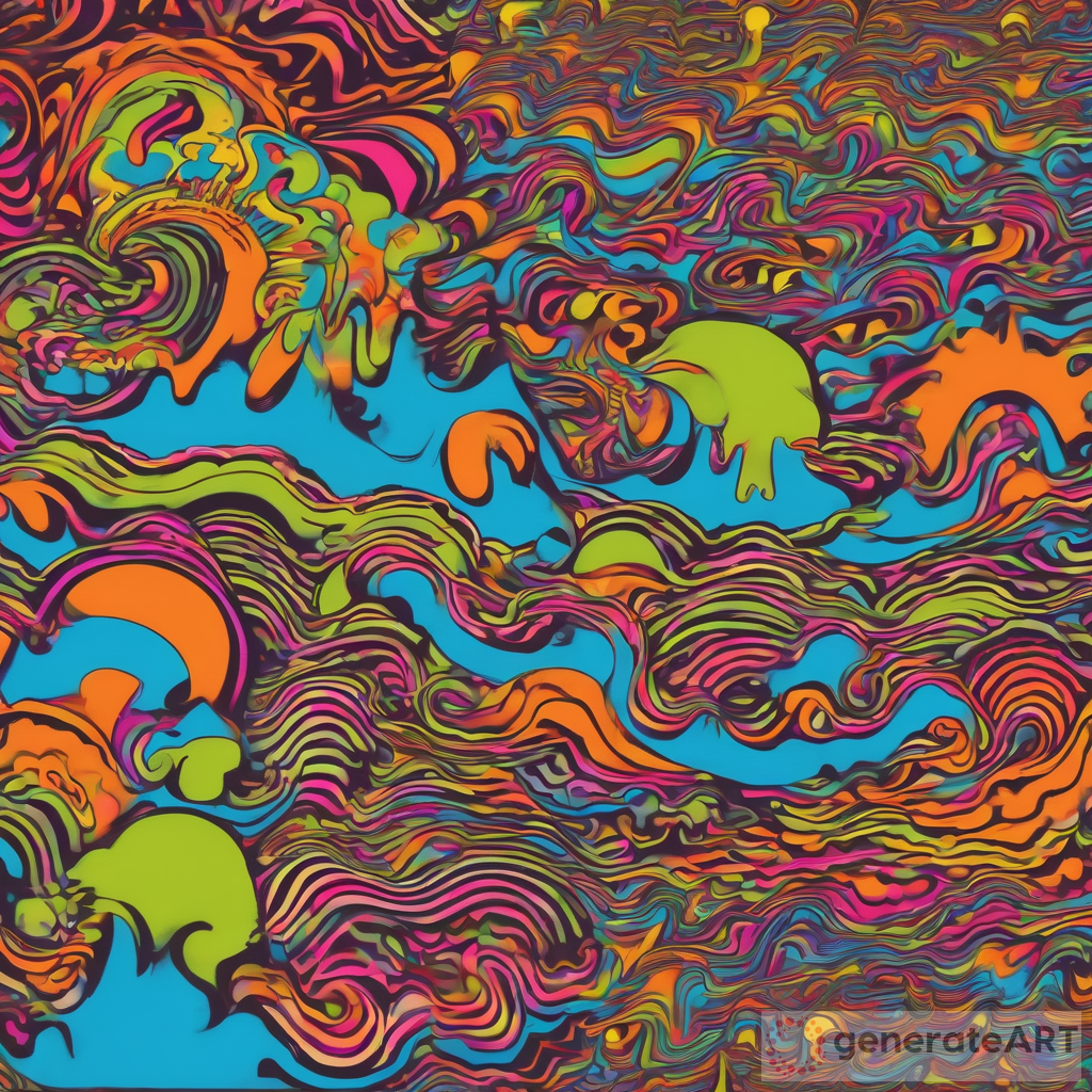 1969 LSD Art: The Insane Madhatter and Razor Sharp Waves