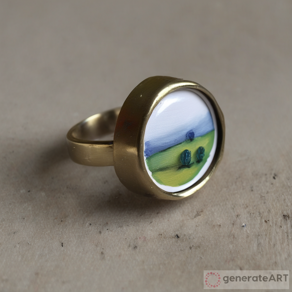 Captivating Small Painting on Ring