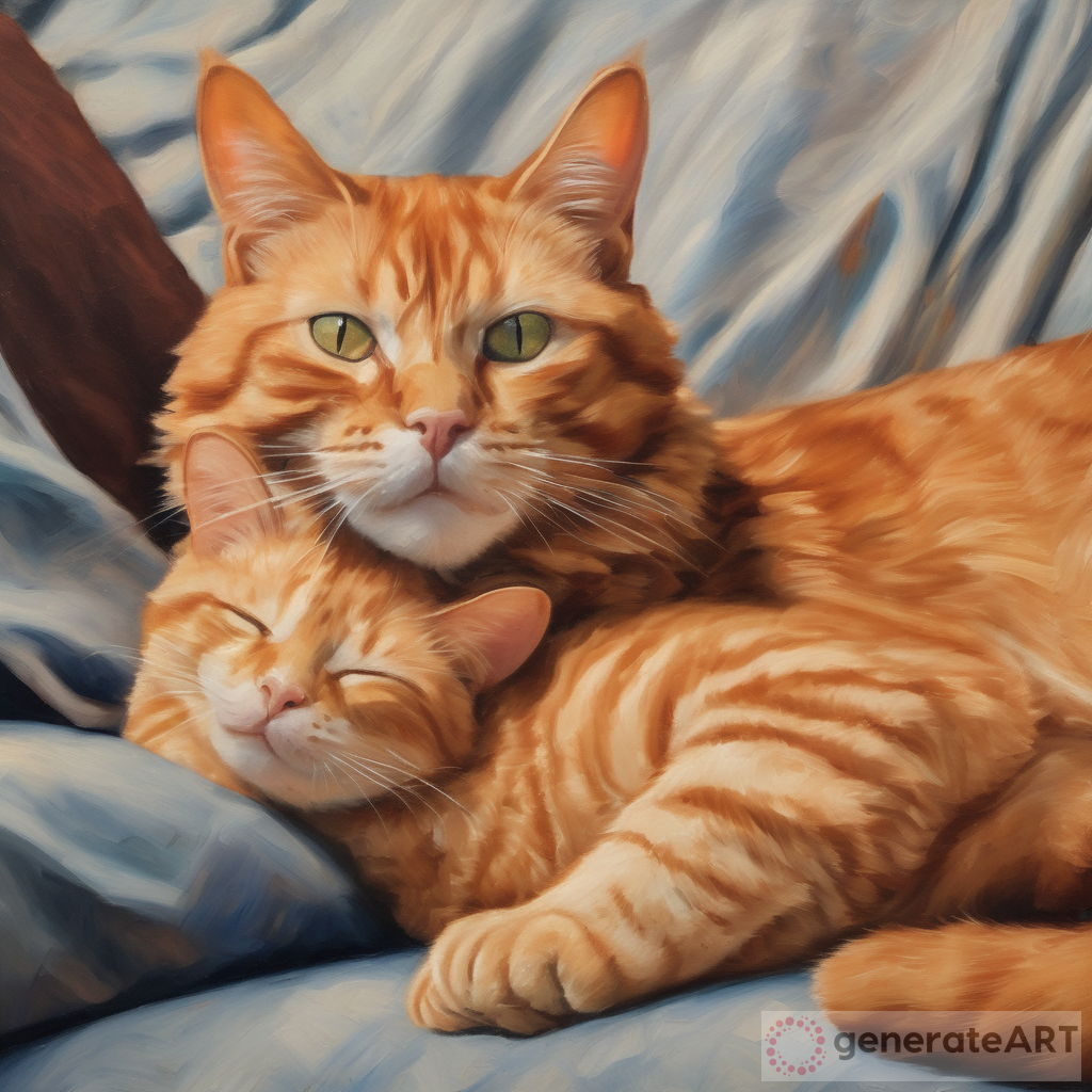 Captivating Oil Painting of a Ginger Cat
