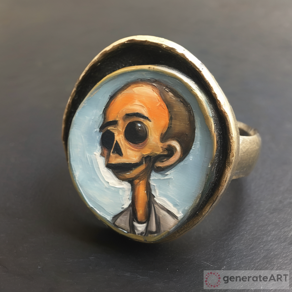 Small Painting: Delicate Artwork on a Ring