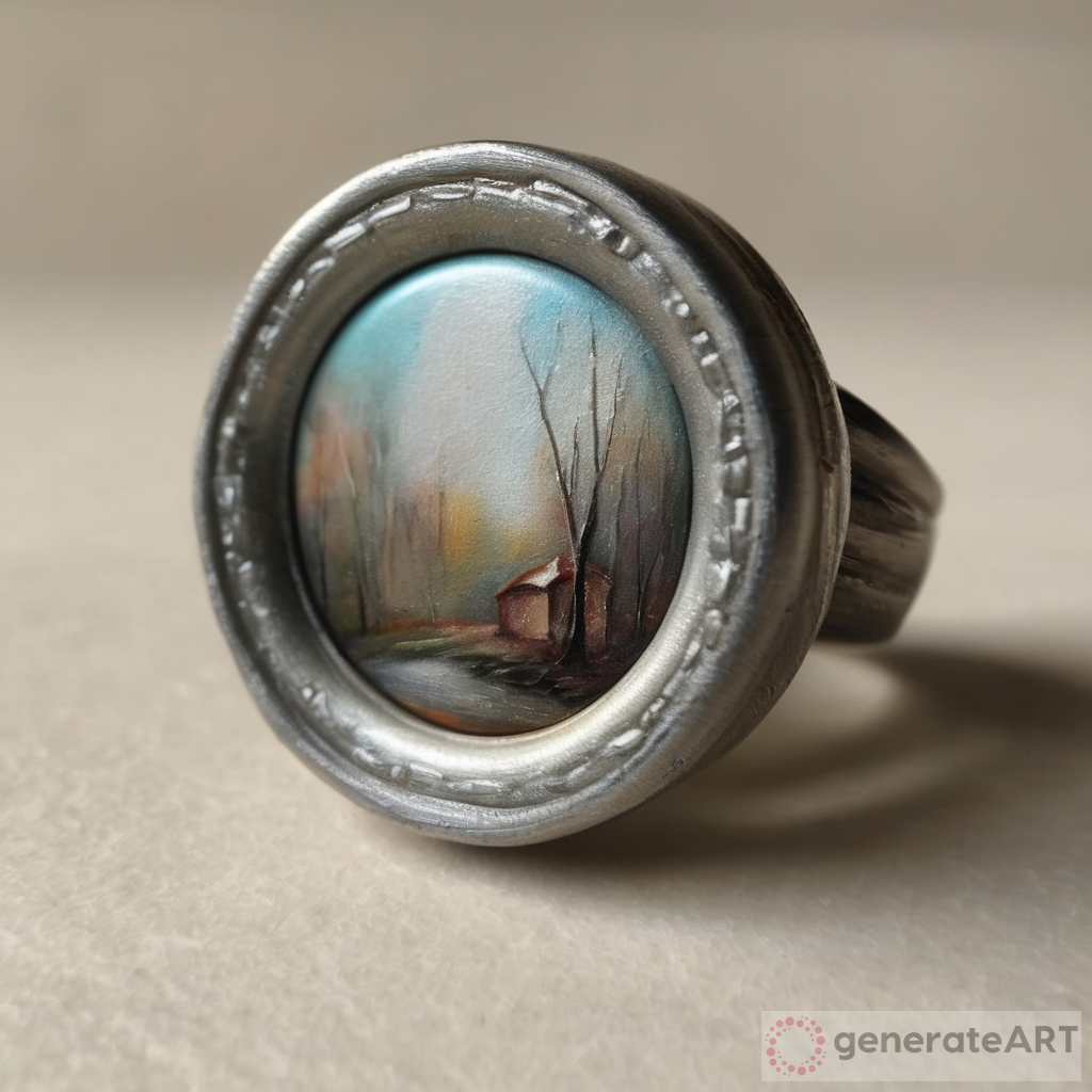 Small Painted Ring: Unique Art Accessory
