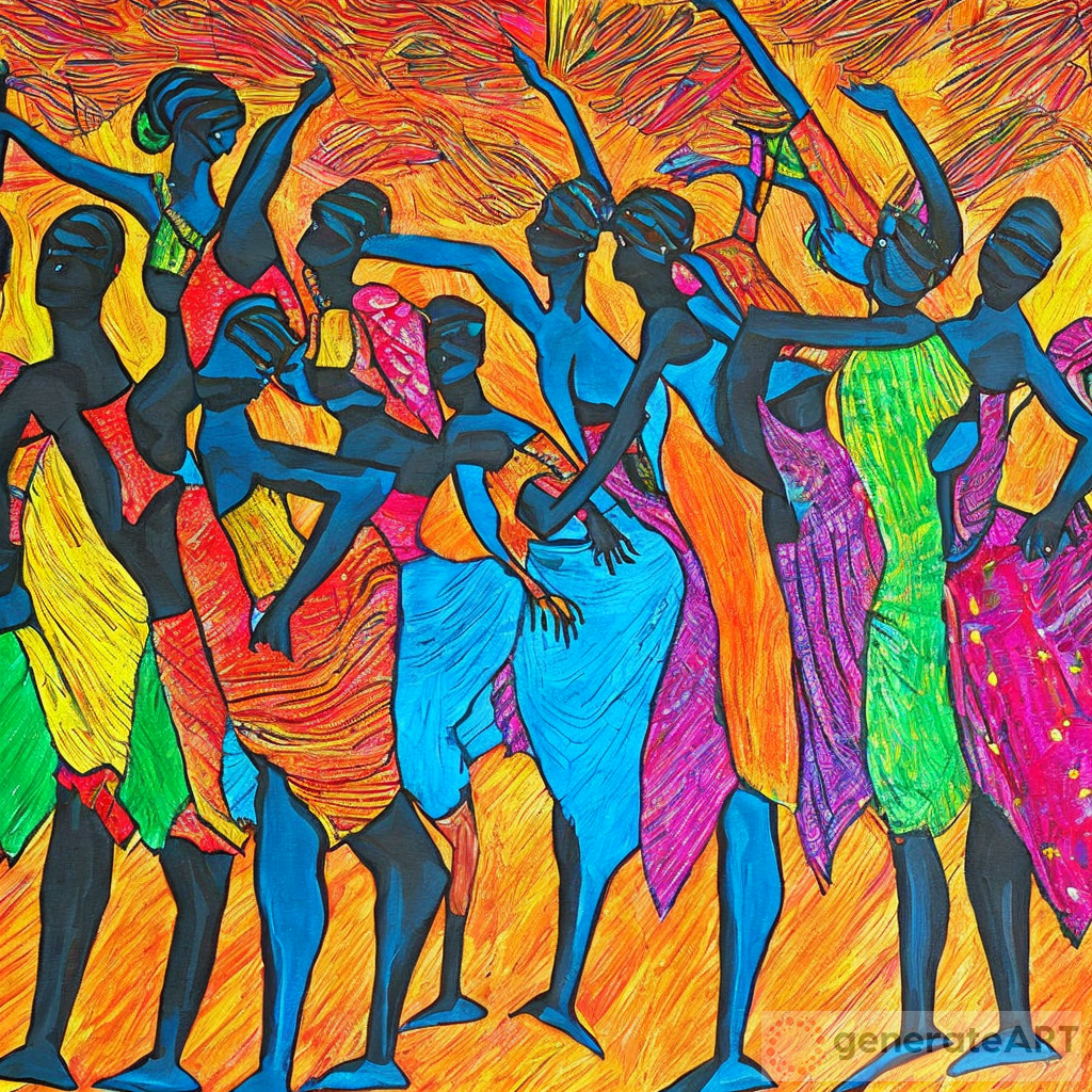 Authentic African Women Dance Wall Art