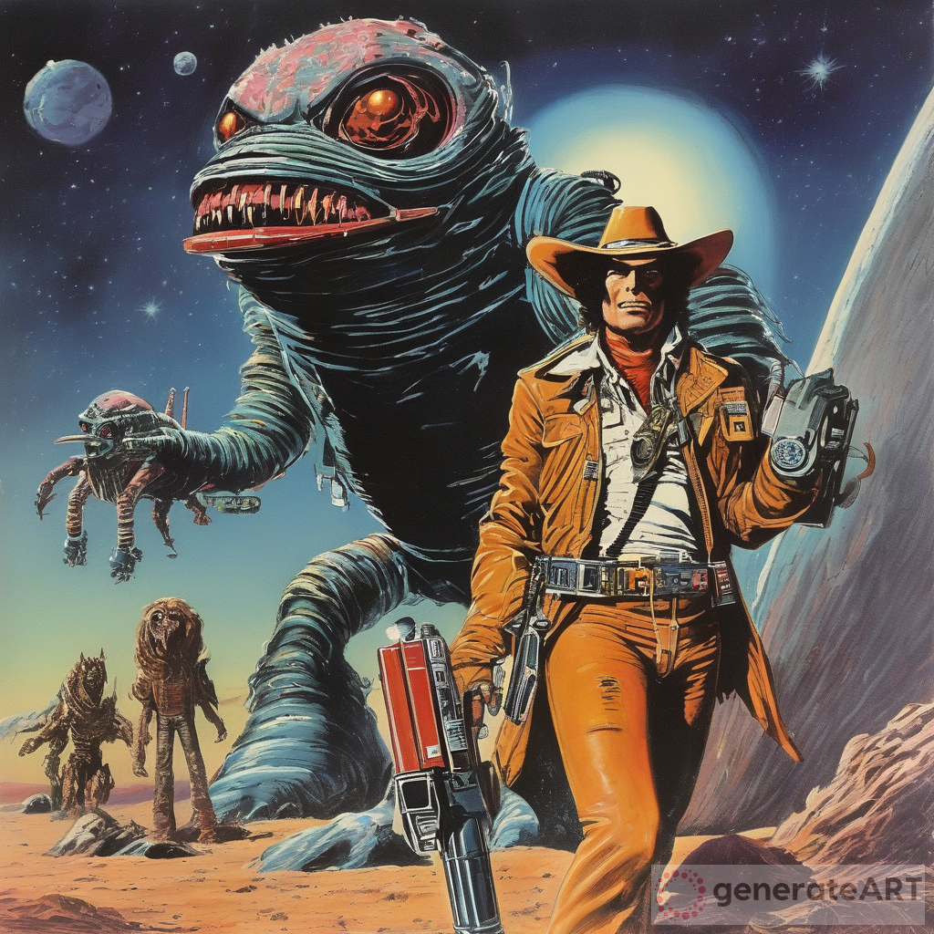 1979 Sci-Fi Space Cowboy Monster Art Review