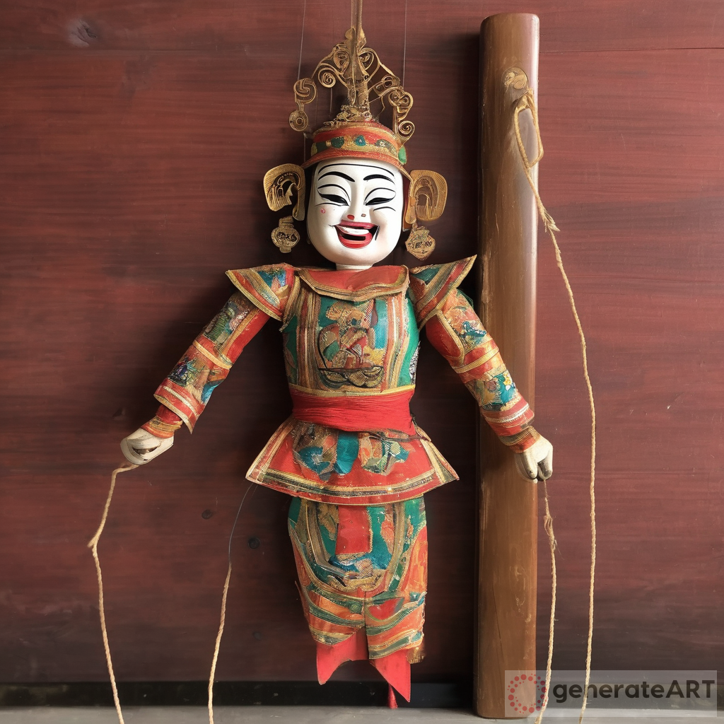 Vintage Burmese Marionette String Opera Art