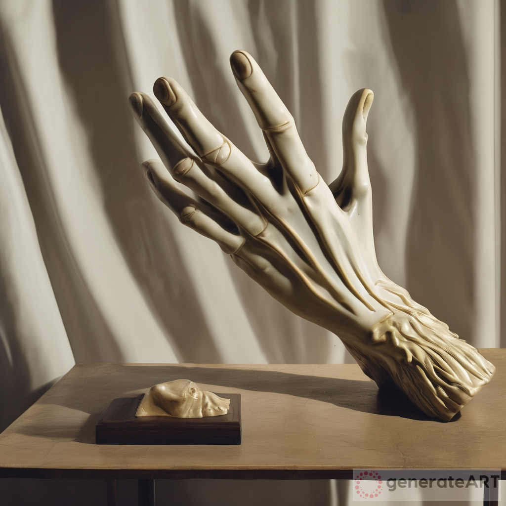 Pedro Friedberg Surreal Hand Table Art | GenerateArt