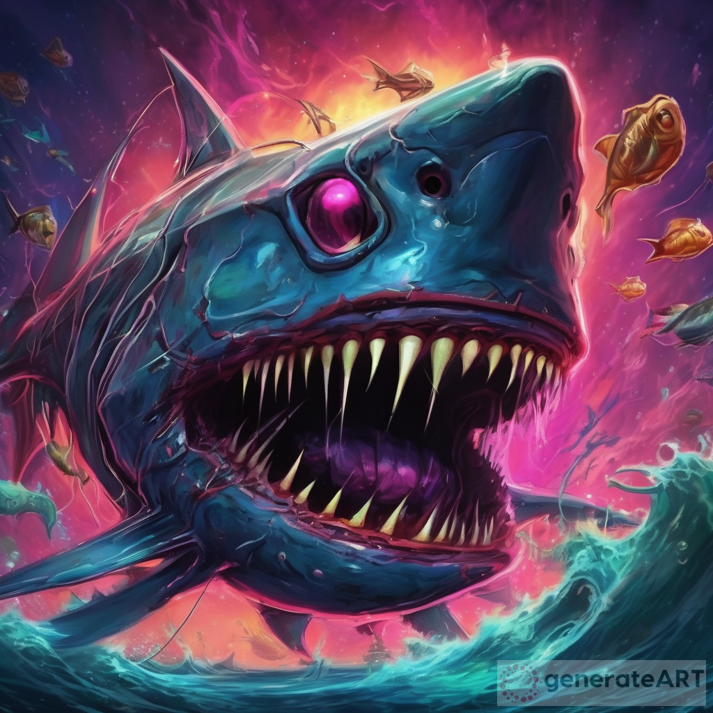 Neon Plasma Angler Fish Shark Leviathan Art Review