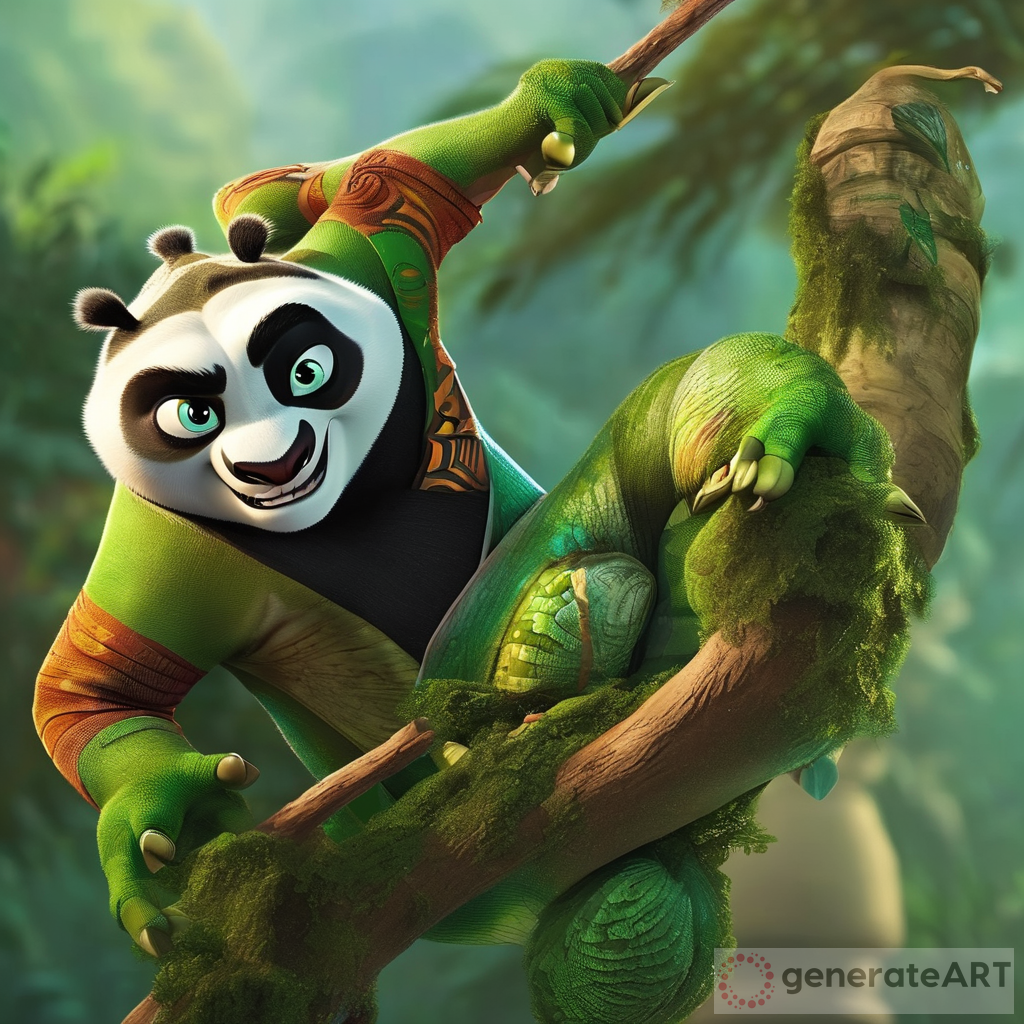 Kung Fu Panda 4 Chameleon Battle | GenerateArt