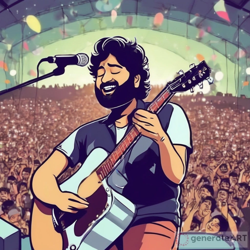Arijit Singh Concert Cartoon Picture