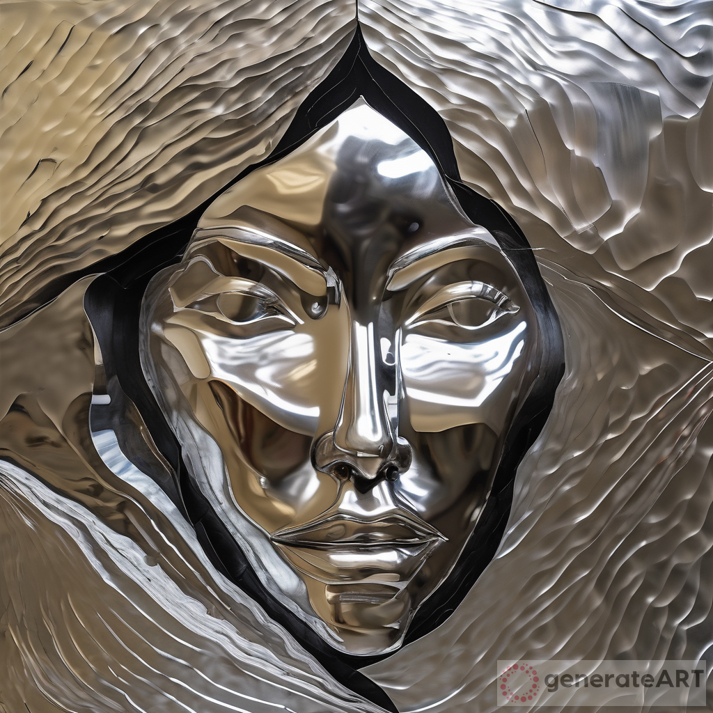 Reflective Stainless Steel Face Art