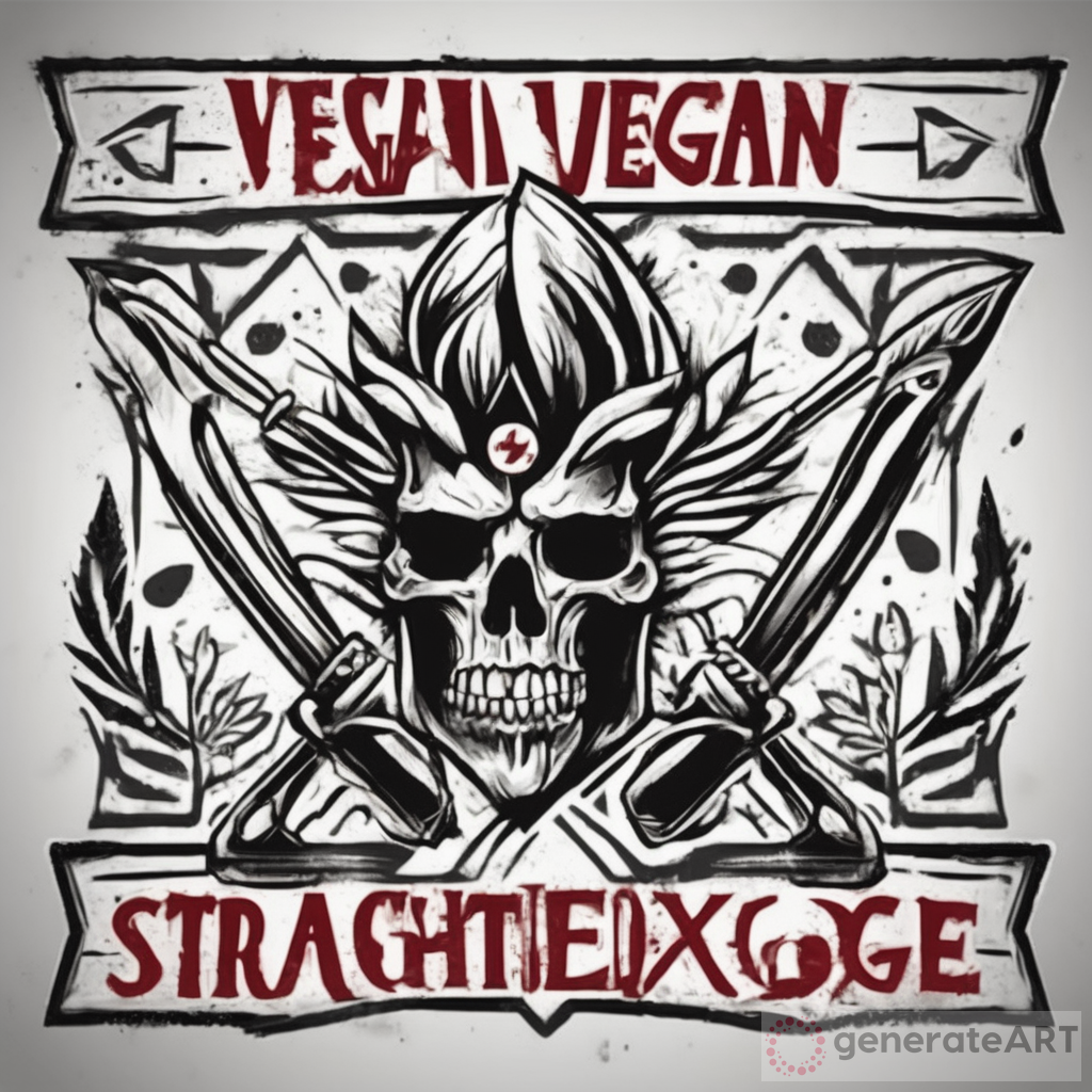 Bold Vegan Straightedge Logo Design