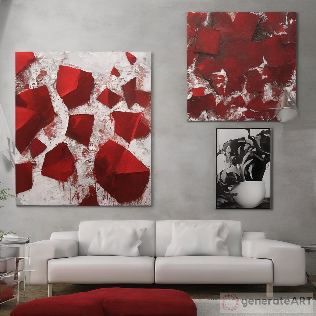 Red Wall Art Oversized Trend