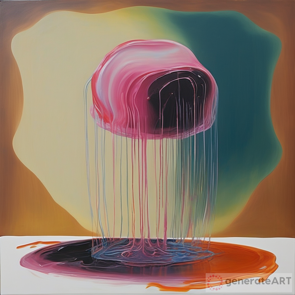 Minimalist Antimatter: Jelly Canvas Oil Painting with Francis Bacon
