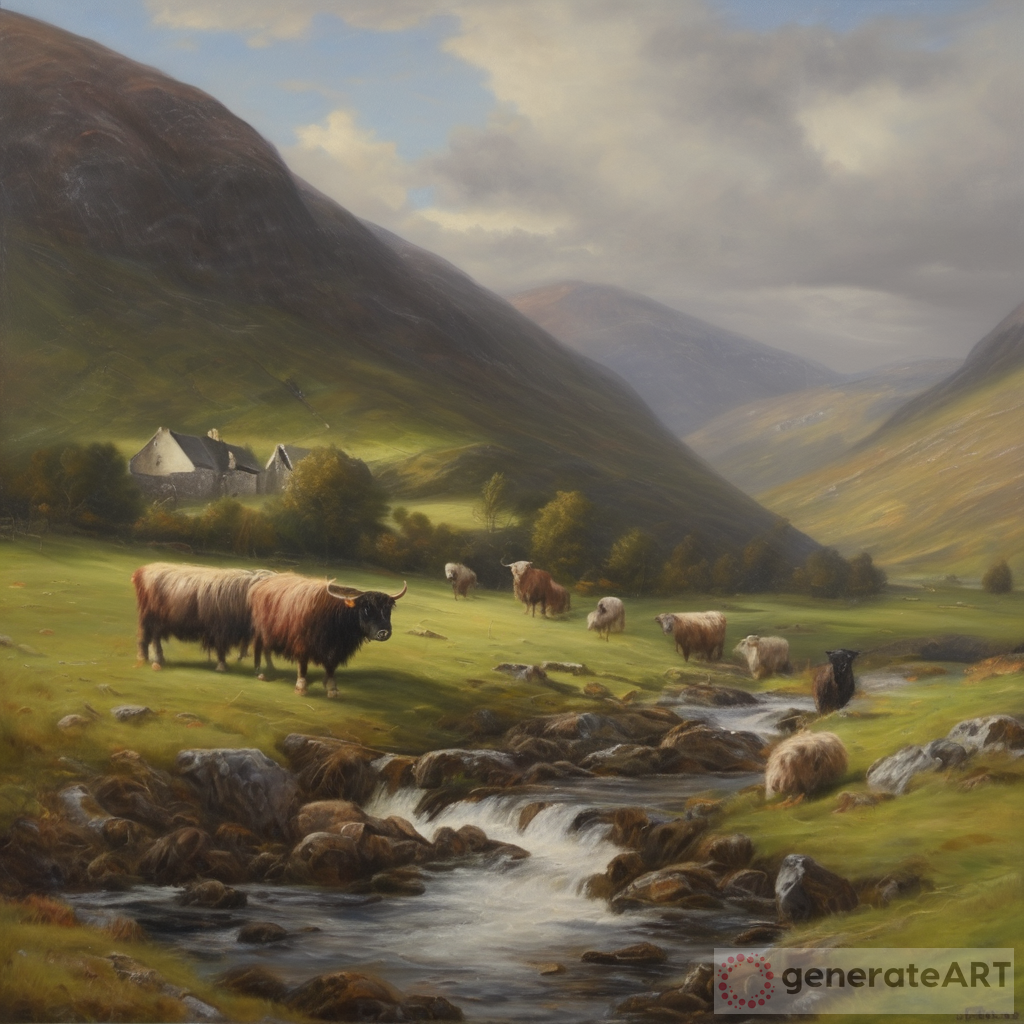 Morning in the Highlands Paintings: Oil on Canvas
