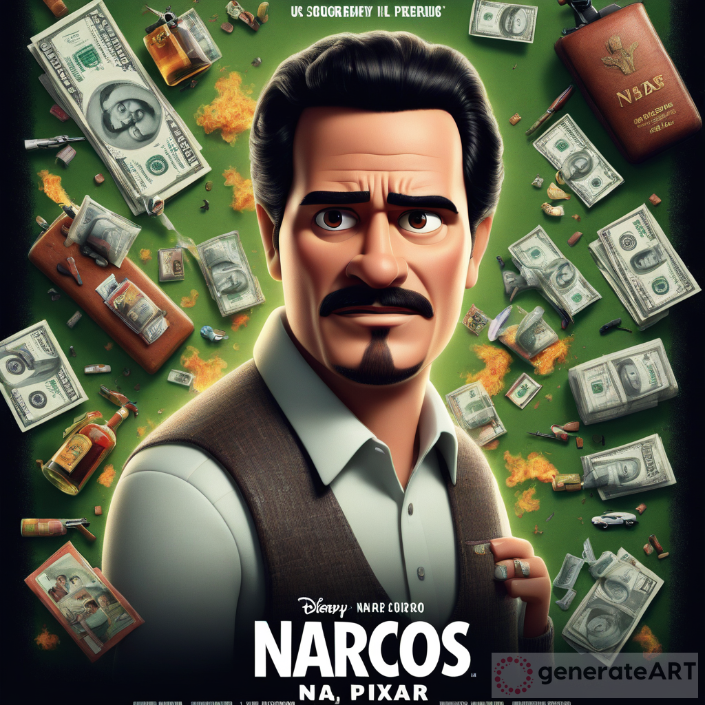Narcos Pixar Movie Poster Mashup