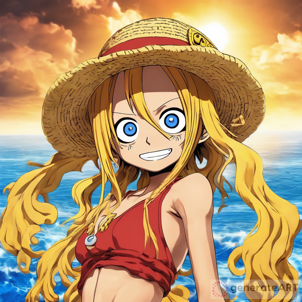 One Piece Fanart: Luffy Sun God Nika Girl Version