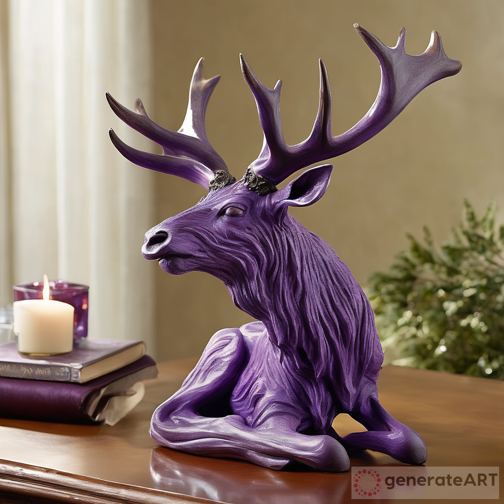 Enchanting Irish Elk Antler Serenade Sculpture