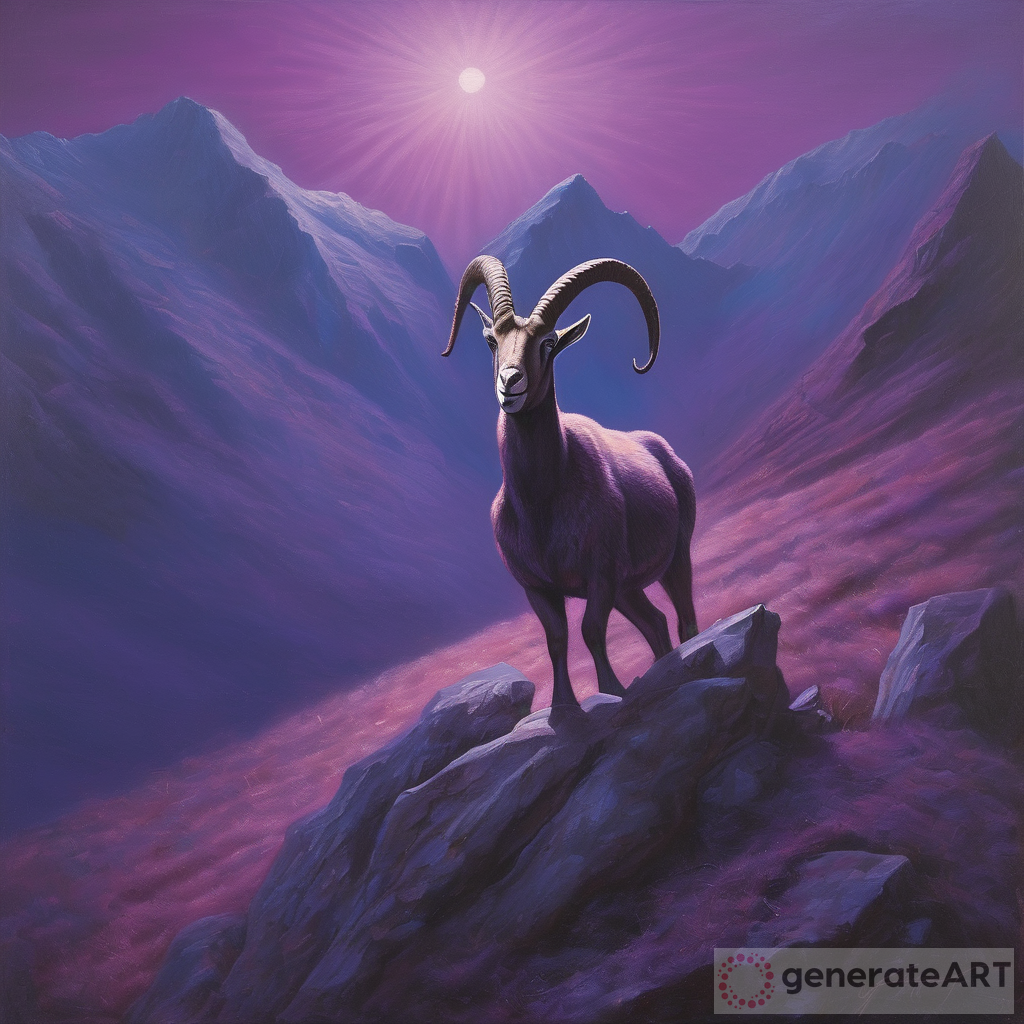 Pyrenean Ibex Resurrection in Violet Light