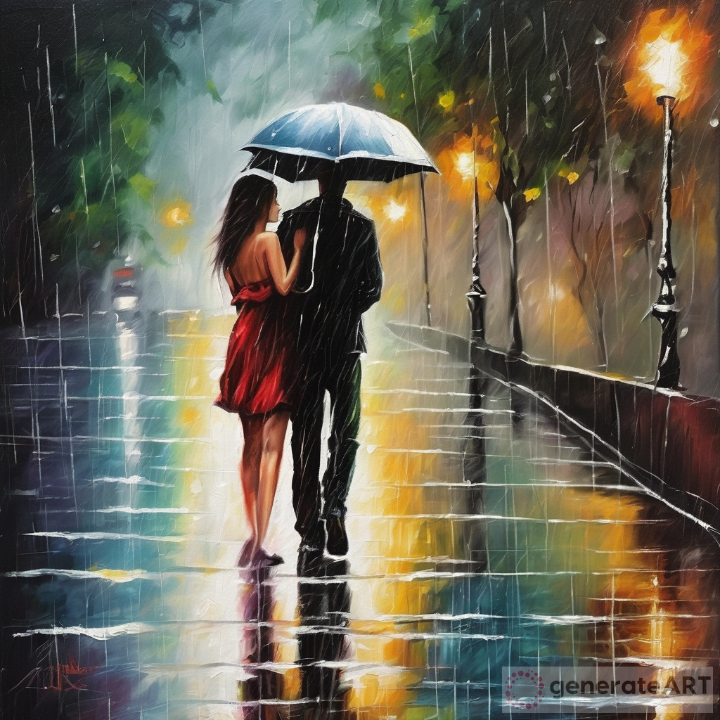 Captivating Romantic Rain Painting