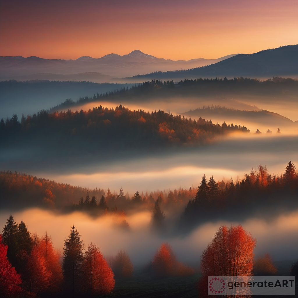 Stunning Sunset Mountains: Autumn Landscape