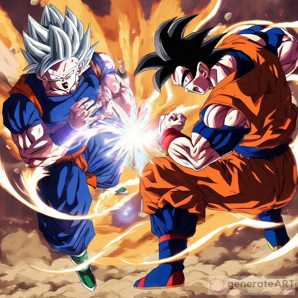 Epic Dragon Ball Z Goku vs Jiren AI Artwork
