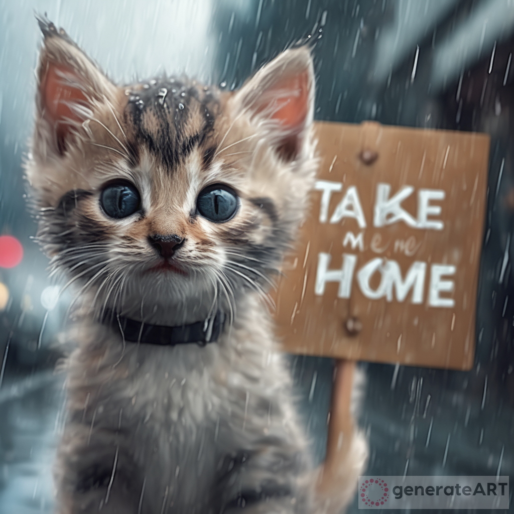 Heart-Wrenching Photo: Sad Kitten in Rain