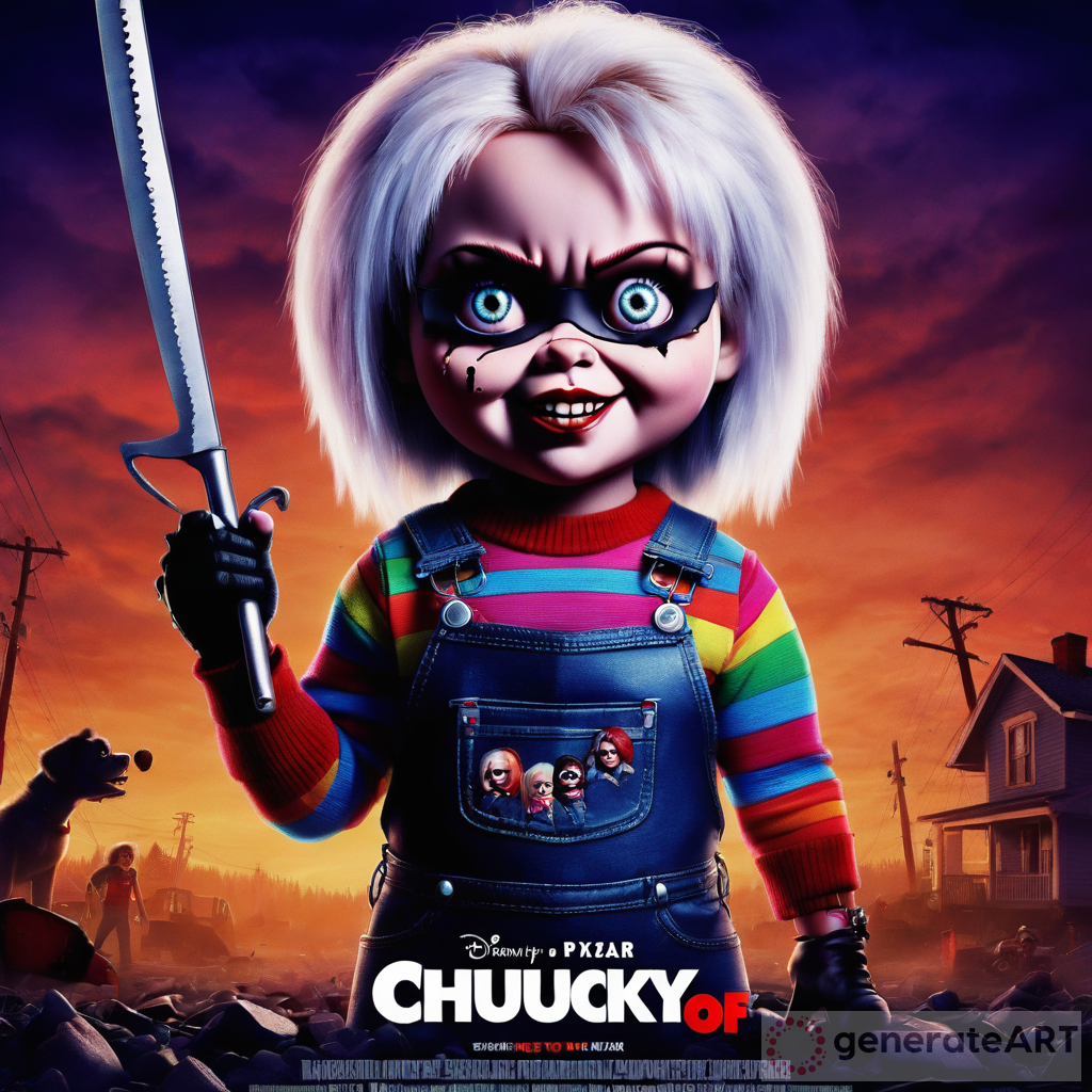 Bride of Chucky Pixar Style Poster