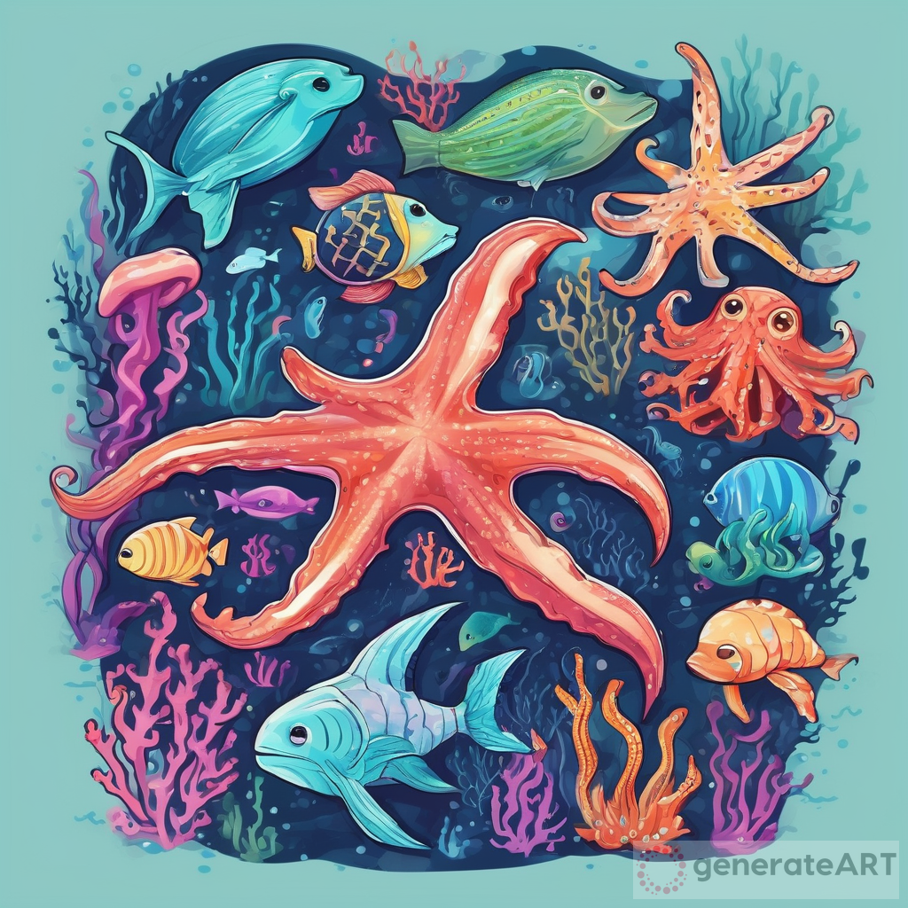 Exploring Colorful Aquatic Sea Creatures Life