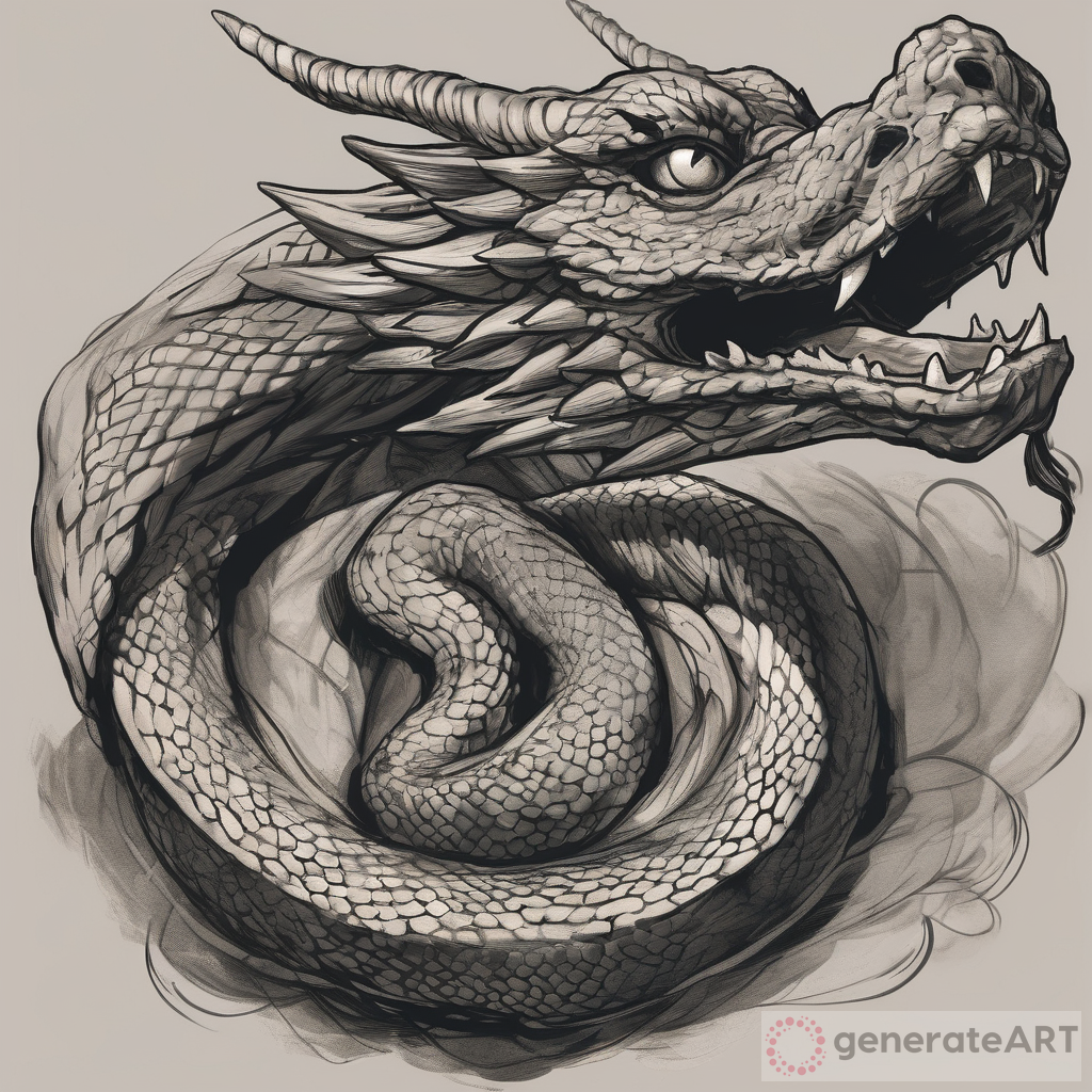 Epic Battle: Dragon Tail vs Snake Head #fantasy #mythicalcreatures