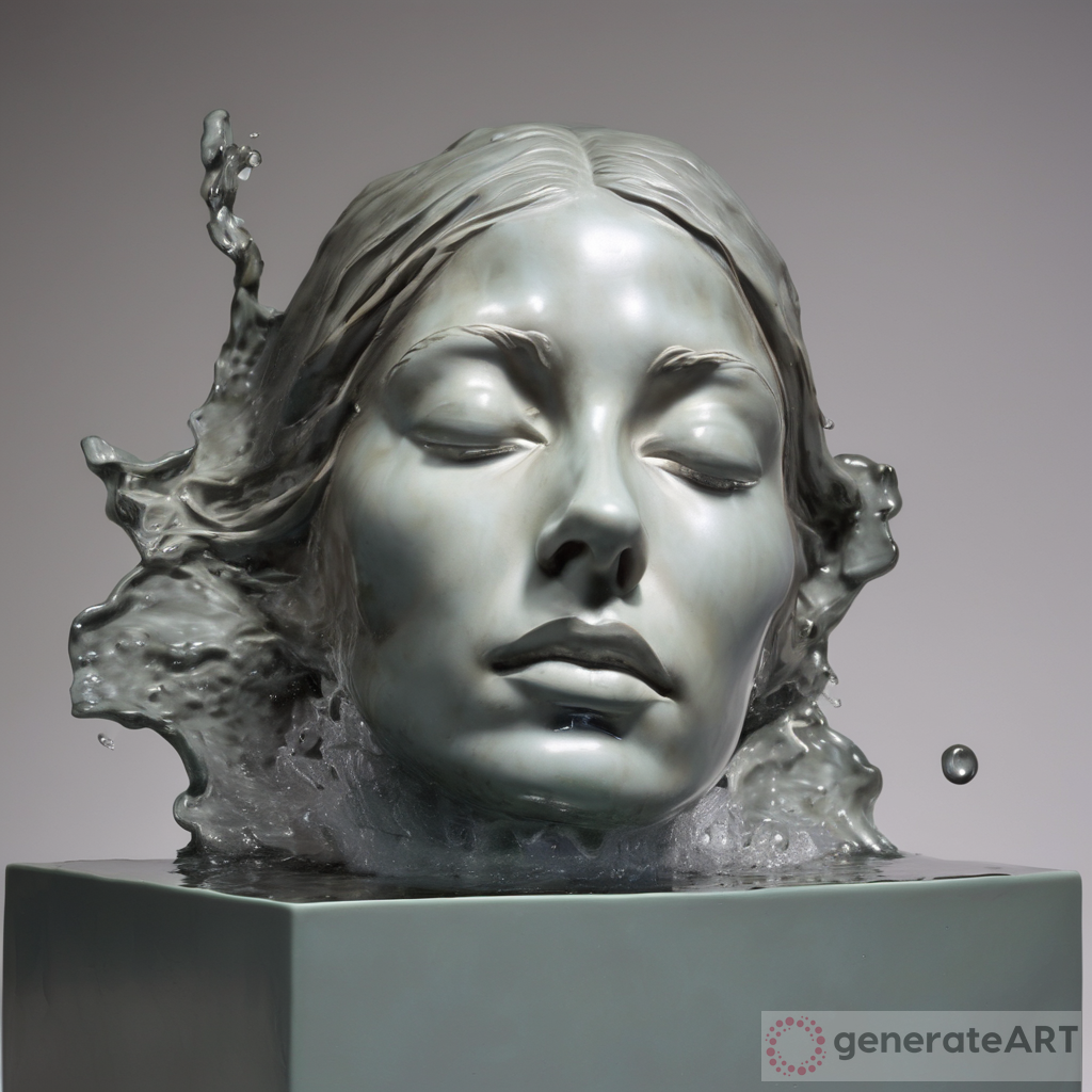 Figurative Sculpture: Woman's Face in Water