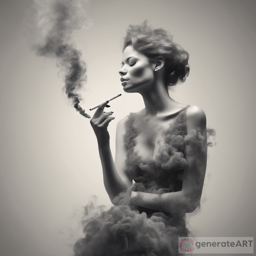 Cigarette Smoke Woman Art Creation