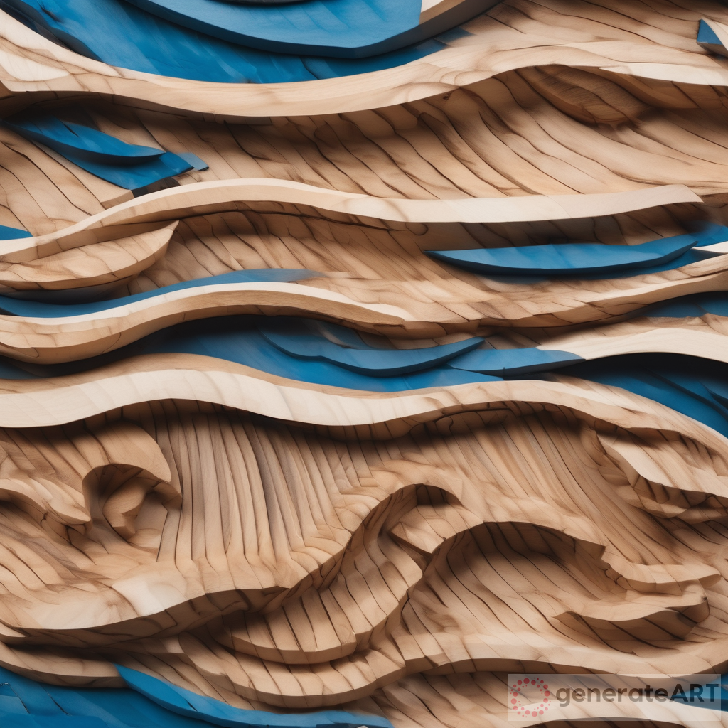 Craft Wood Ocean Waves Art