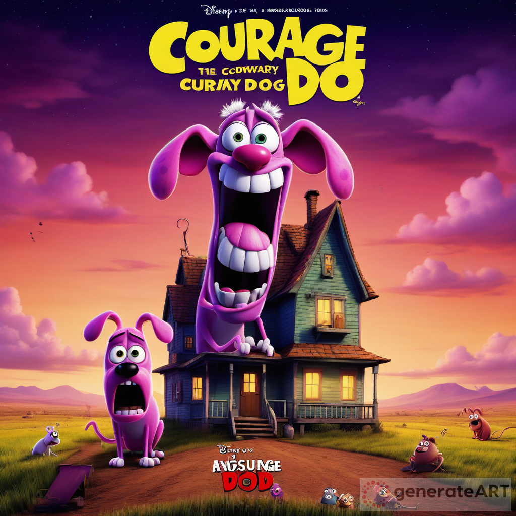 Courage the Cowardly Dog House Pixar Movie Poster