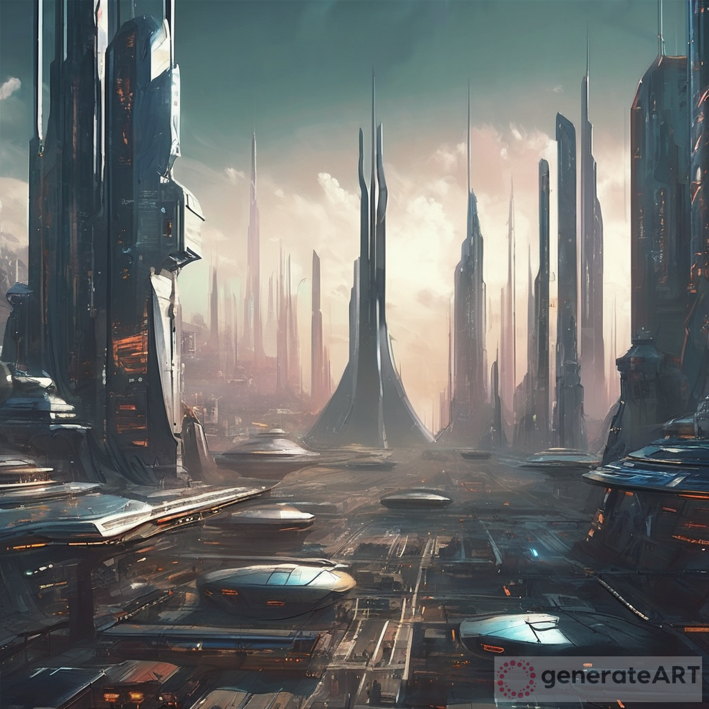 Exploring Futuristic Cityscape - Sci-Fi Art