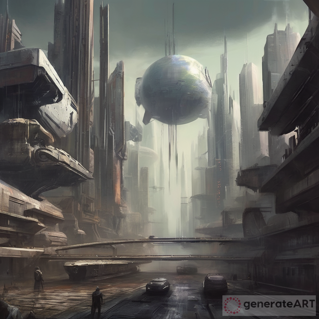 Dystopian Future Sci-Fi Artwork