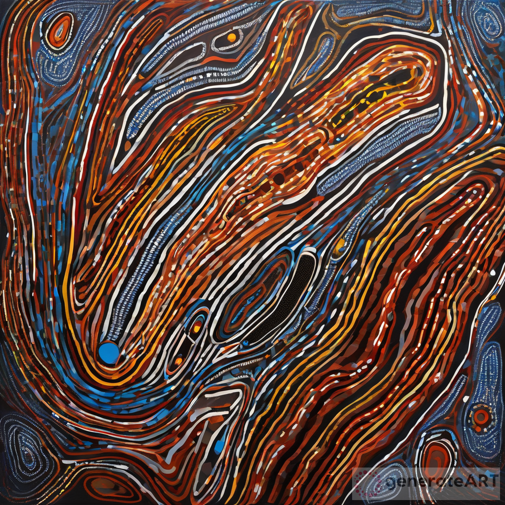 Songlines: Aboriginal Art Masterpiece AI Artwork