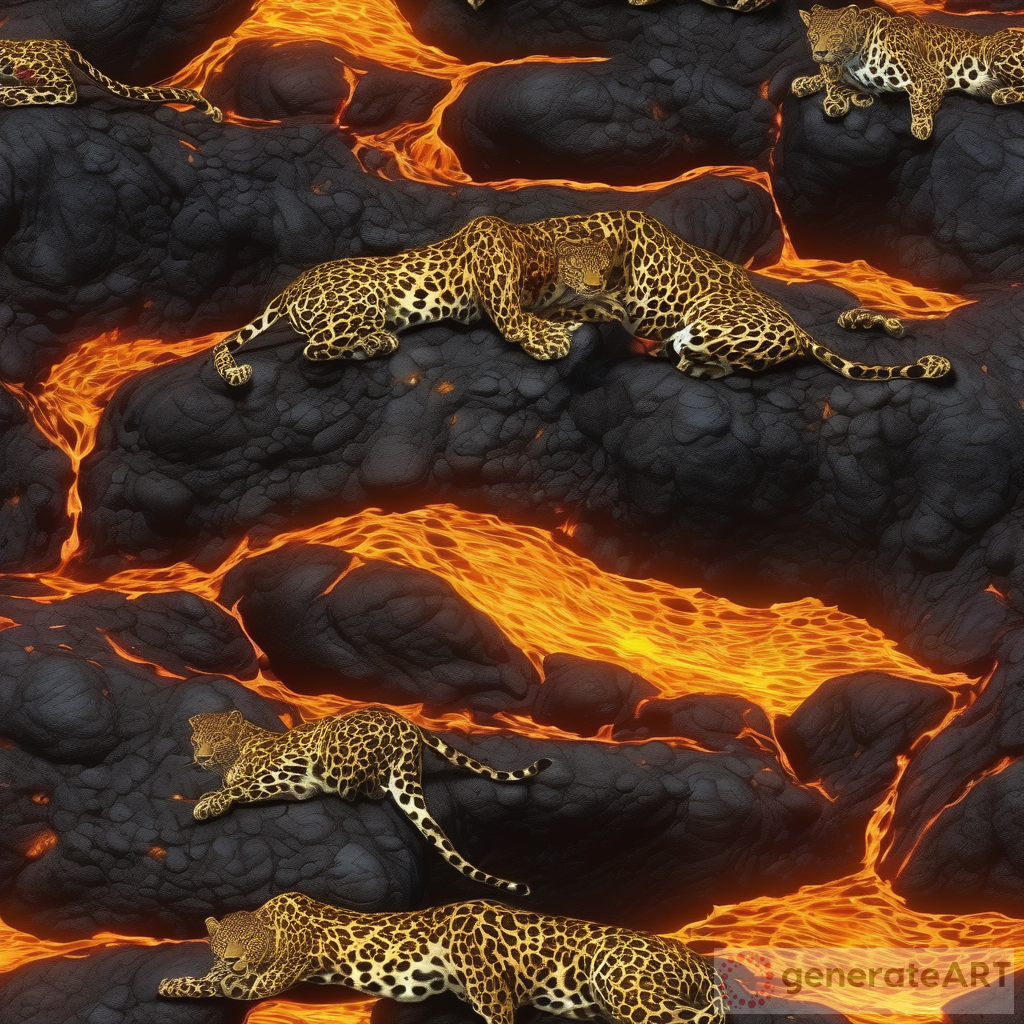Luminous Lava Leopard: Volcanic Predator