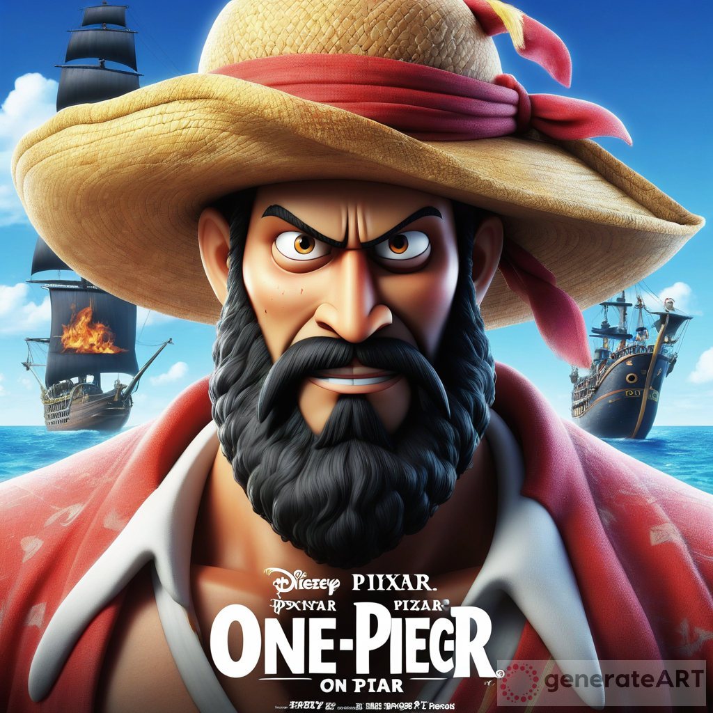 Black Beard One Piece Pixar Poster