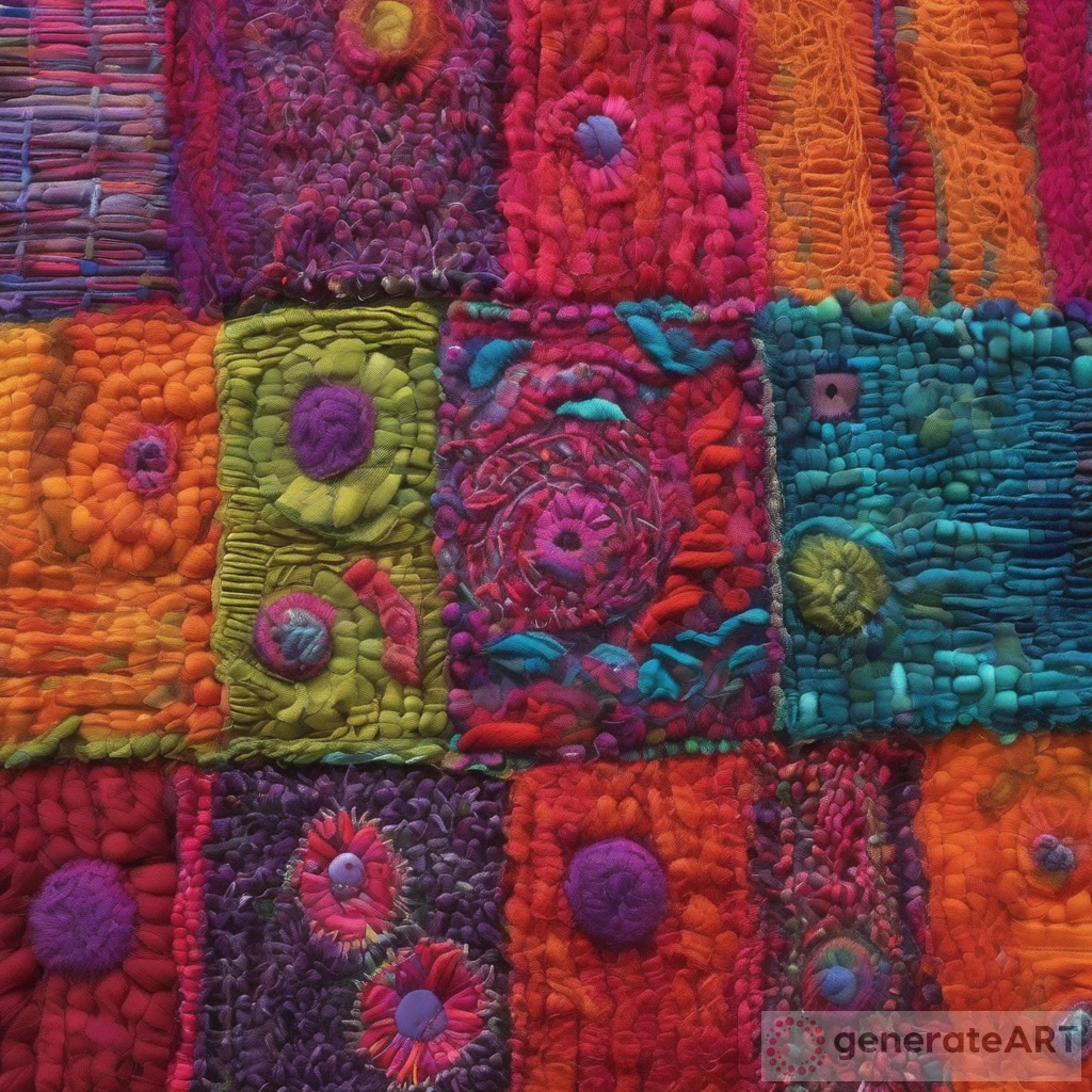 Vibrant Textures: Textile Artwork Exploration