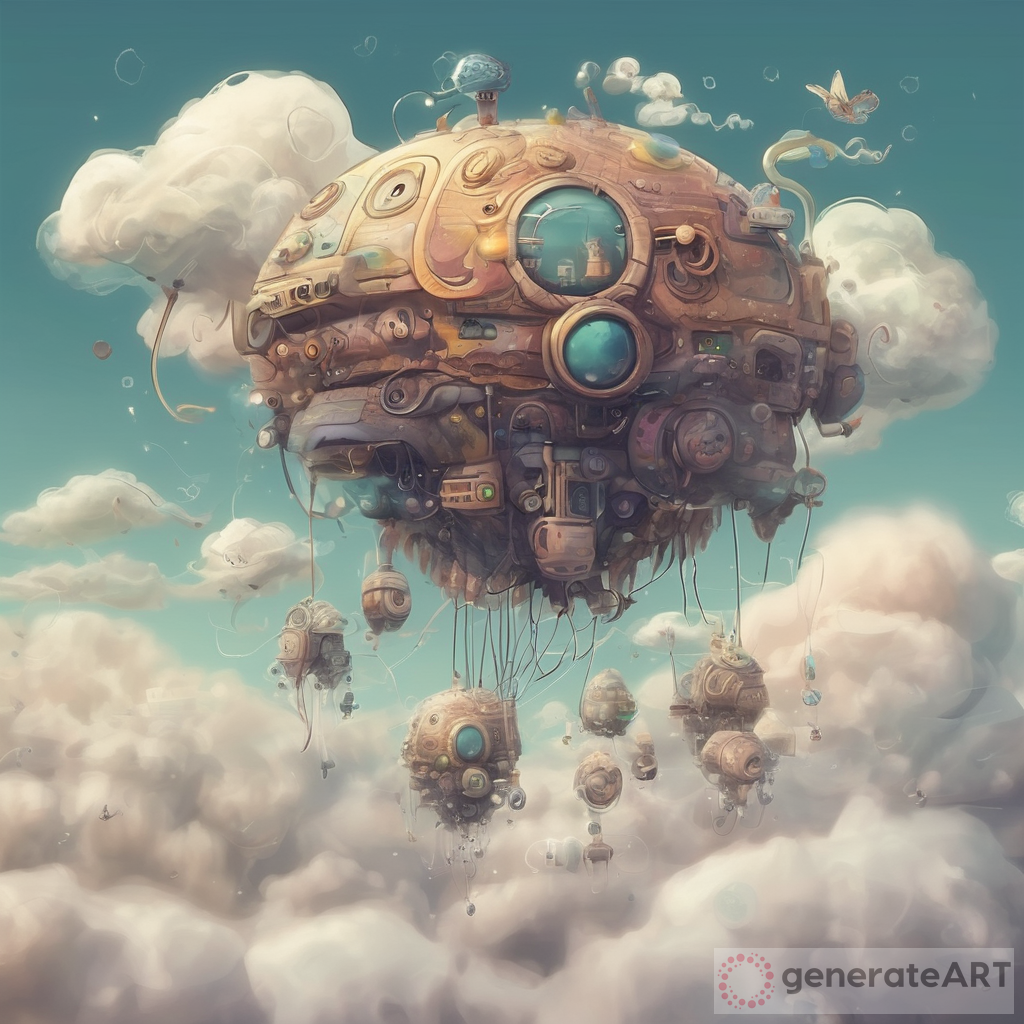 AI Art: Whimsical Creature Living in Clouds