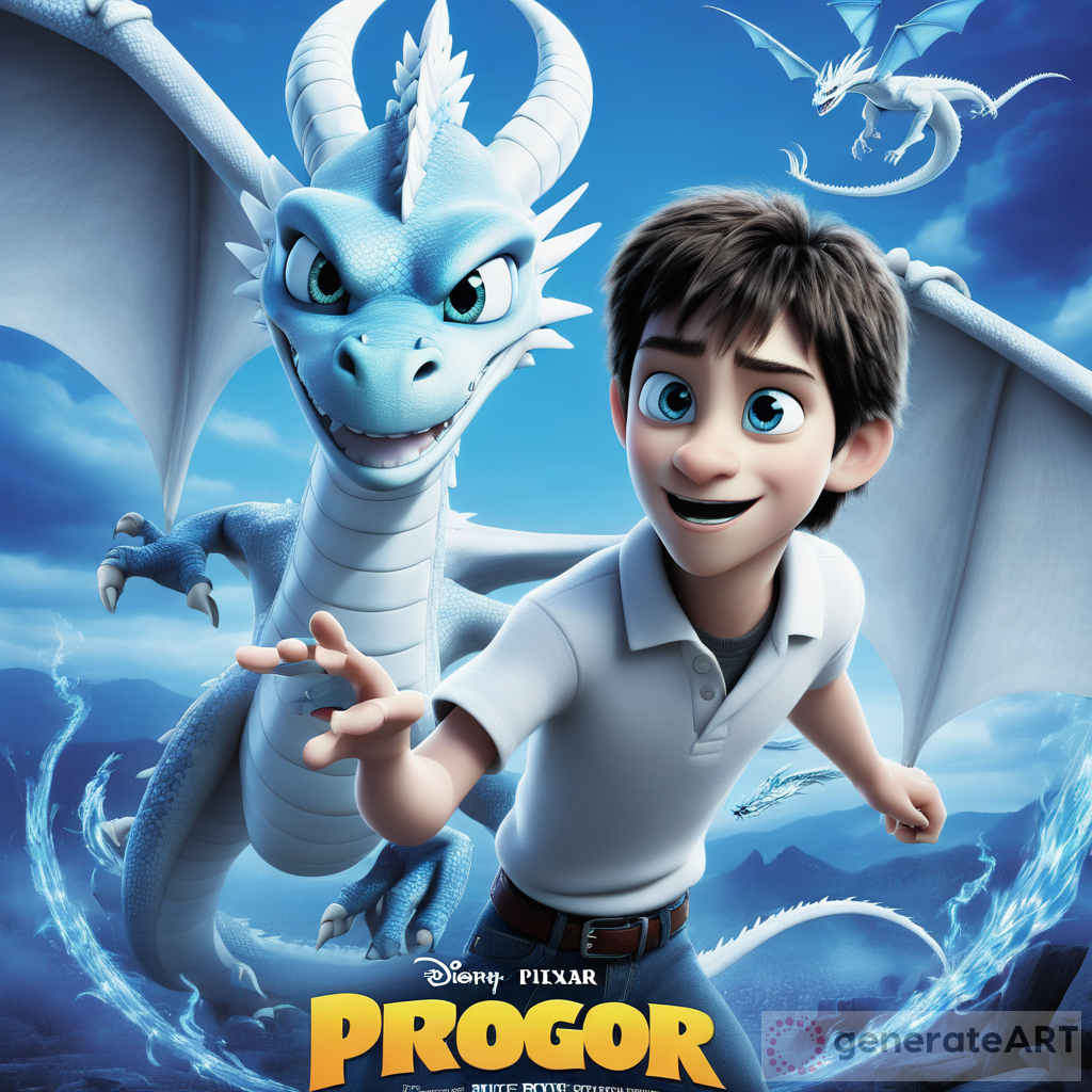 Blue Eyes White Dragon Pixar Movie Poster
