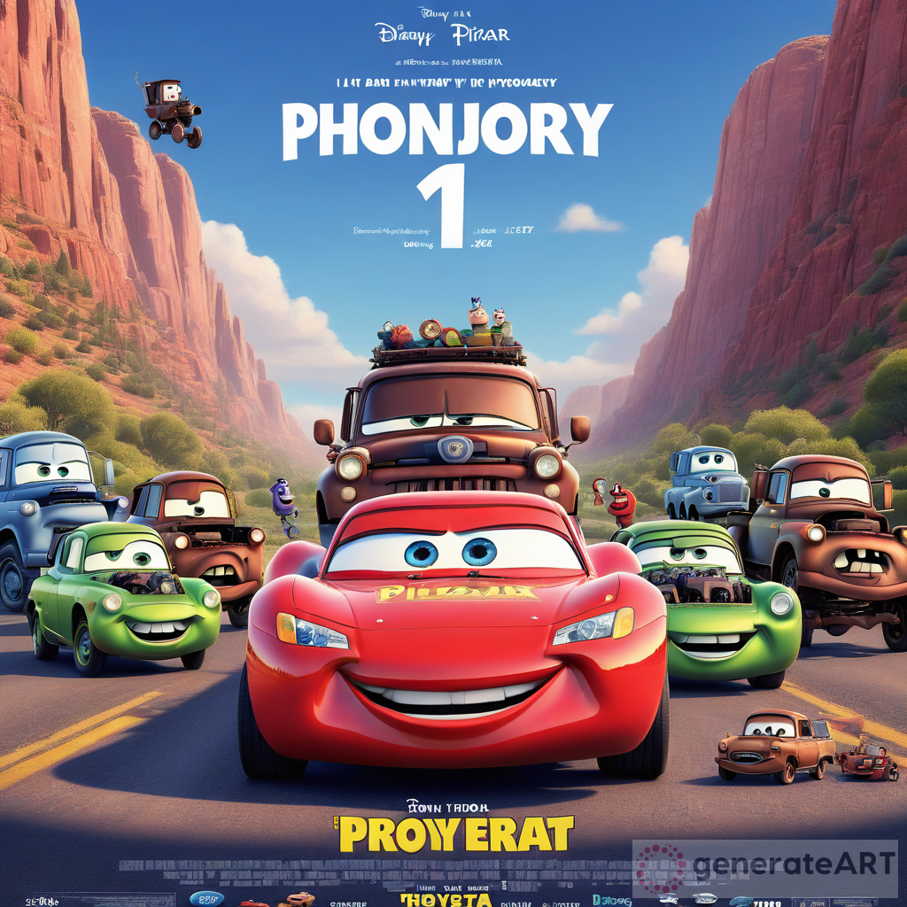 Cinematic Car Photography: Pixar Movie Poster Style