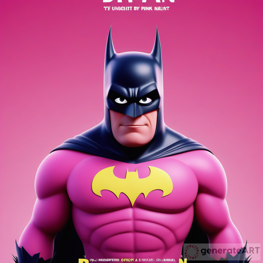 Stunning Pink Batman Pixar Movie Poster