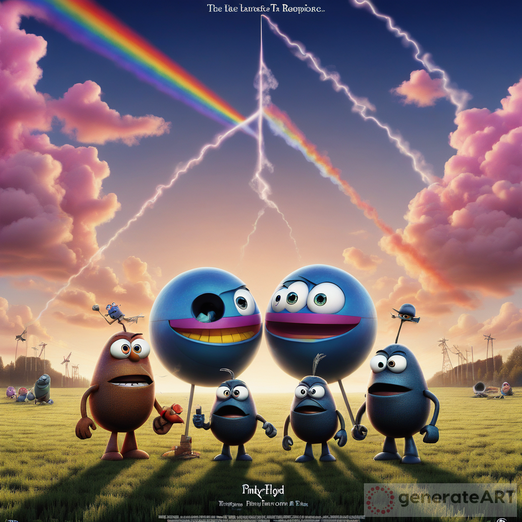 Pink Floyd Members Pixar Movie Poster