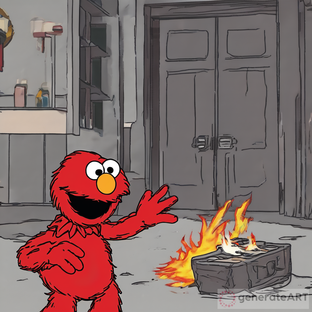 Viral Elmo Fire Gif: Innocence and Chaos | GenerateArt