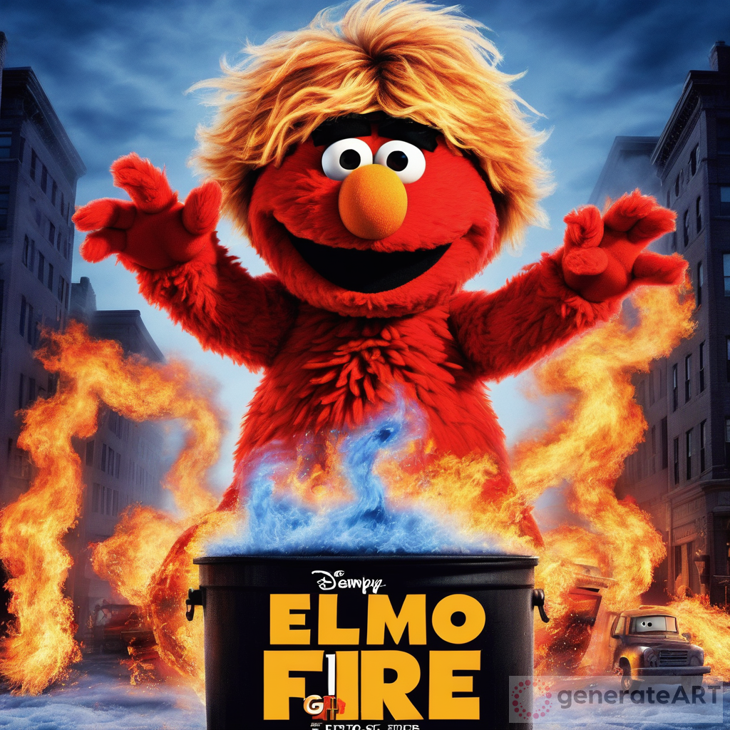 Elmo Fire GIF: Pixar Movie Poster Inspiration