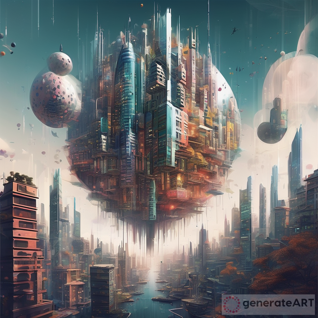 Surreal Futuristic Cityscape AI Art