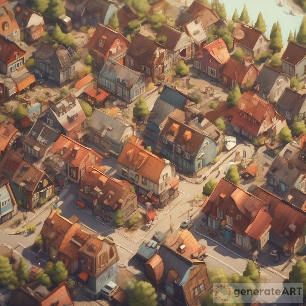 Bird's Eye View of a Cozy Town | Small-Town Charm
