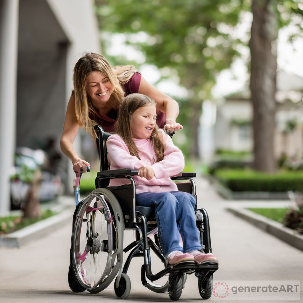 Mother Daughter wheelchair bond: Strength and Compassion