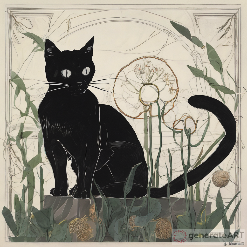 Mystical Black Cat Art History