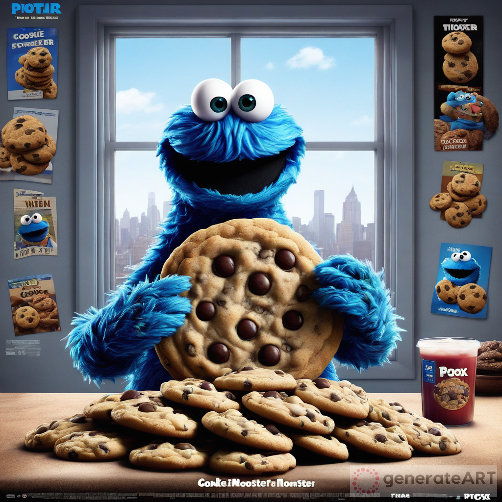 Cookie Monster PNG Pixar Movie Poster